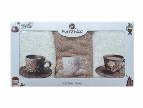 VLK 30x50 BASKILI 3'LÜ EL HAVLUSU